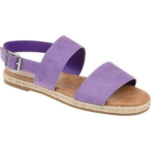 Journee Collection Georgia Open Toe Ankle Strap Sandals Purple Size 8.5